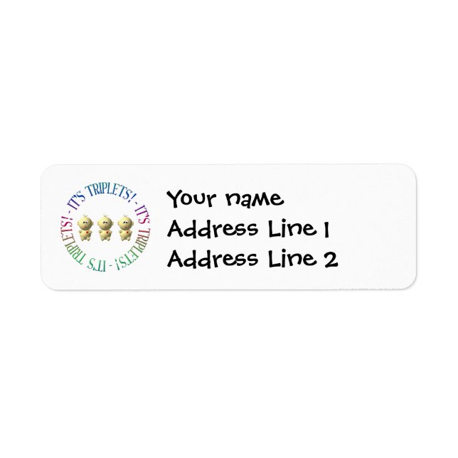 It's triplets! return address label (Front)