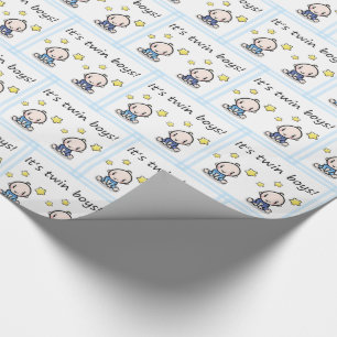 It's twin boys gift wrap, baby shower gift wrap