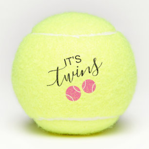It's Twin Girls Baby Shower Gender Reveal Tennis Balls