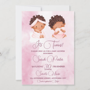 It's Twins Baby Shower Invitation