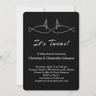 It's Twins! baby shower Invitation