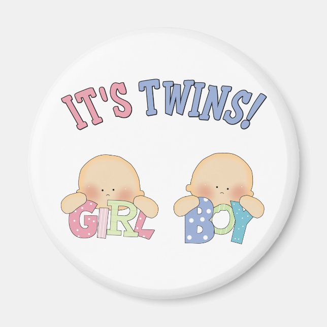 ITS TWINS (Boy Girl) Magnet (Front)