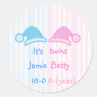 It's twins classic round sticker