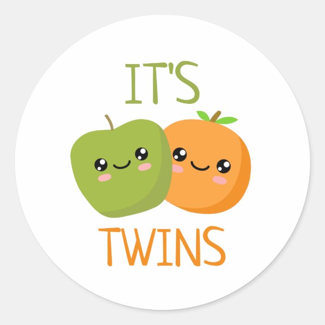 It's Twins Classic Round Sticker (Front)