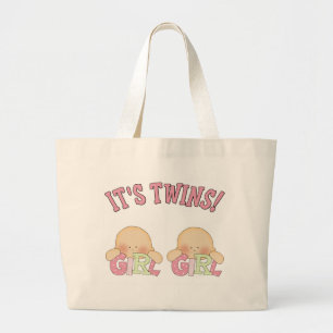 It's Twins! (GIRL GIRL) Large Tote Bag
