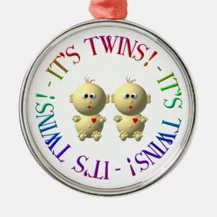It's twins! metal tree decoration