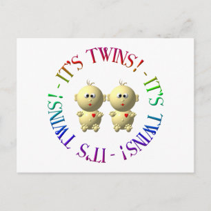 It's twins! postcard