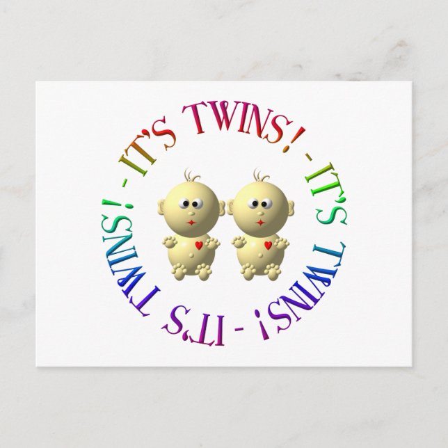 It's twins! postcard (Front)