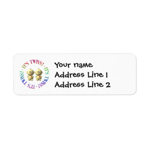 It's twins! return address label