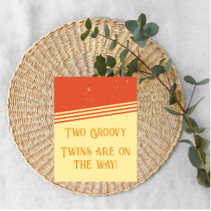 It's Twins! Two Groovy Pregnancy Announcement