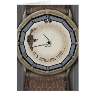 "It's Vaulting Time" Card