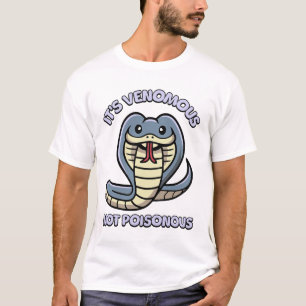 It's Venomous Not Poisonous! Cute Snake Cartoon T-Shirt