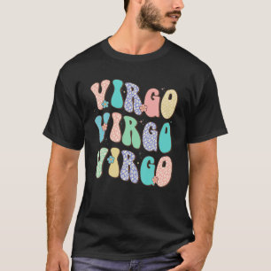 It's Virgo Groovy Retro Birthday August September T-Shirt
