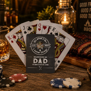 It's What I Do I Smoke Meat Funny Dad Photo Playing Cards