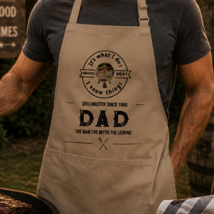 It's What I Do I Smoke Meat Funny Dad Photo Standard Apron