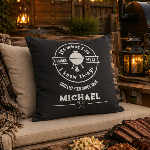 It's What I Do I Smoke Meat & I Know Things Funny  Cushion