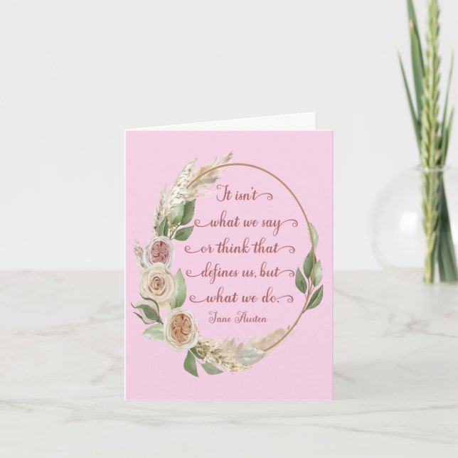 It's What We Do Jane Austen Quote Greeting Card (Front)
