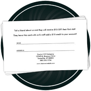 it's who you know referral cards