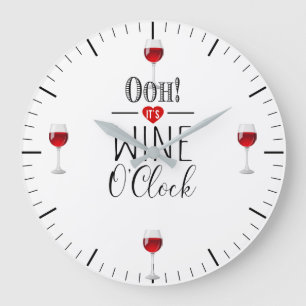 It's Wine o'clock bar clock