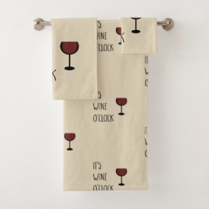 It's Wine O'Clock Bath Towel Set