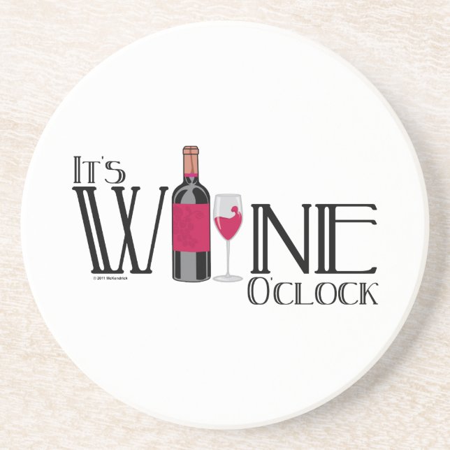 It's Wine O'clock Coaster (Front)