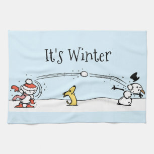 It's Winter kitchen towel