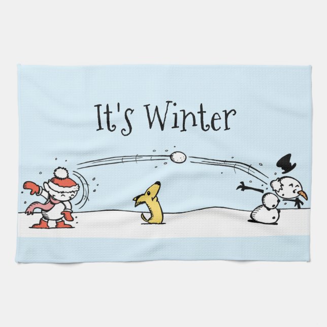 It's Winter kitchen towel (Horizontal)