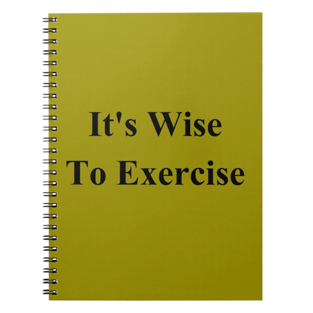 It's wise to exercise notebook (Front)
