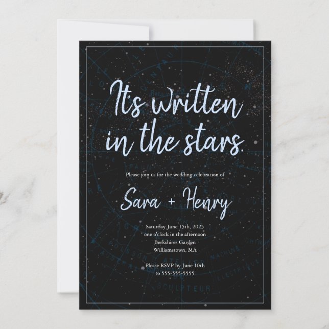 It's Written in the Stars Wedding Invitation (Front)