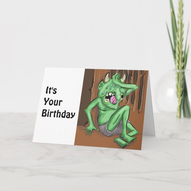 It's your birthday and you can cry if you want to card (Front)
