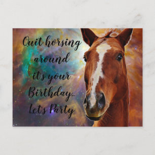It's your Birthday Horse greetings Postcard