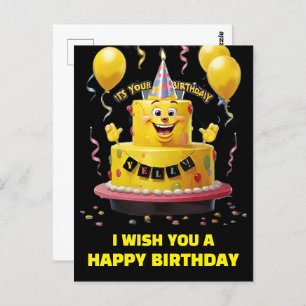Its your birthday I wish you happy bithday Postcard