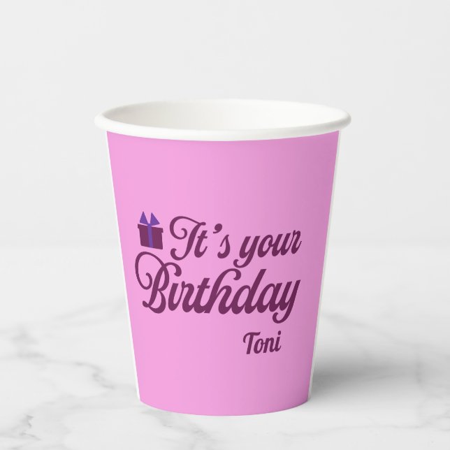 It's Your Birthday Paper Cups (Front)