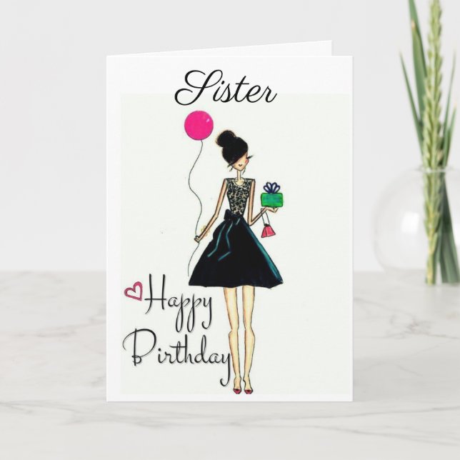 **IT'S YOUR BIRTHDAY!!!!** **SISTER** CARD (Front)