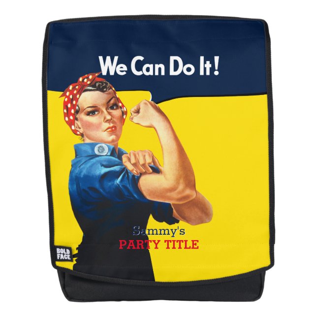 It's Your Custom Rosie Party Personalise This Backpack (Front)