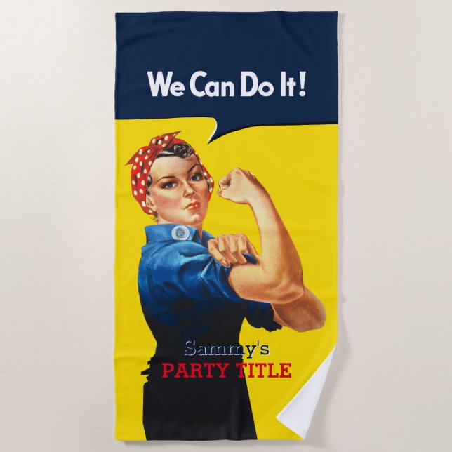 It's Your Custom Rosie Party Personalise This Beach Towel (Front)