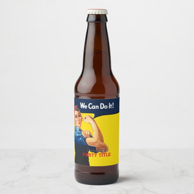 It's Your Custom Rosie Party Personalise This Beer Bottle Label (Front)