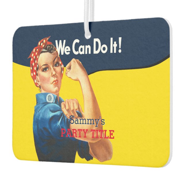 It's Your Custom Rosie Party Personalise This Car Air Freshener (Left)