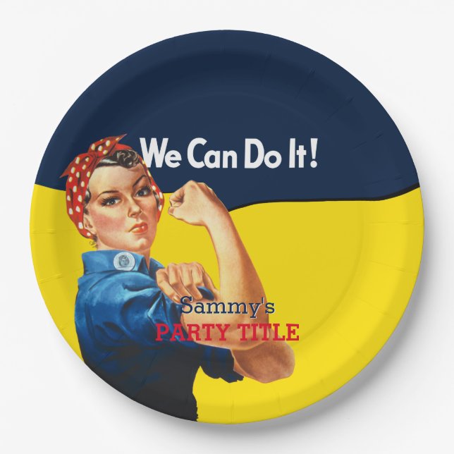 It's Your Custom Rosie Party Personalise This Paper Plate (Front)