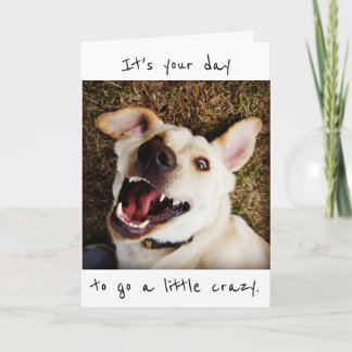 It's Your Day to Go A Little Crazy Birthday Card