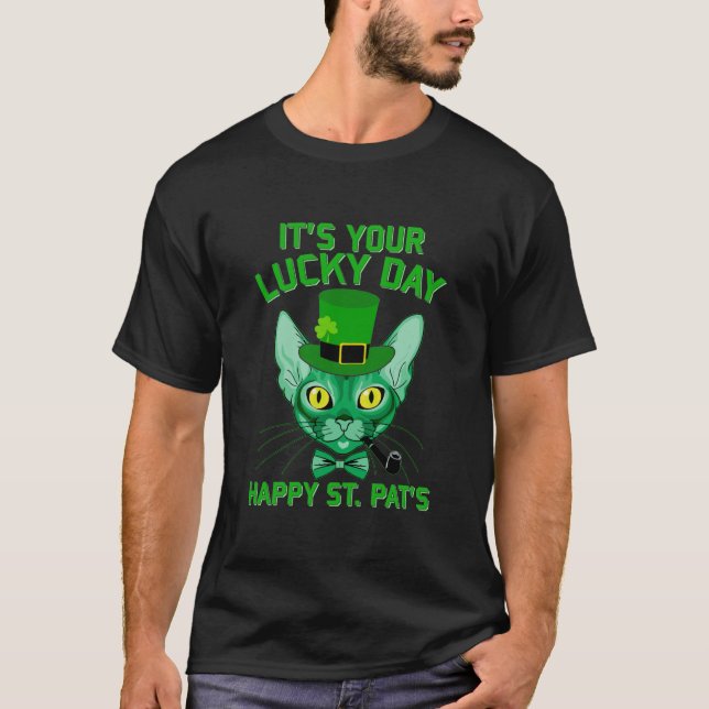 It's Your Lucky Day Happy St Pat's Day T-Shirt (Front)