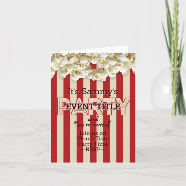 It's Your Party Invitation 12 lines 2 sided custom (Front)