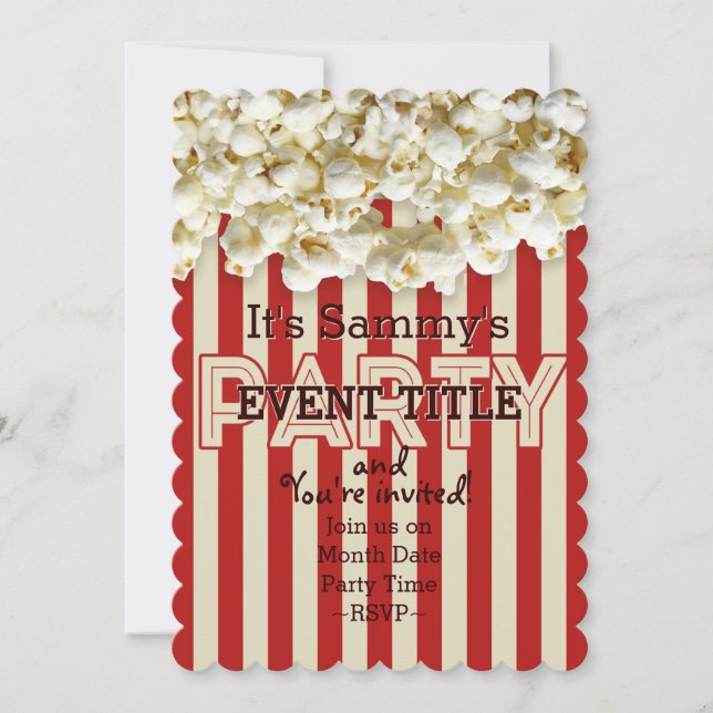 It's Your Party Invitation 12 lines 2 sided custom (Front)