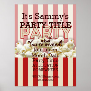 It's Your Party Invitation Poster Personalise it!