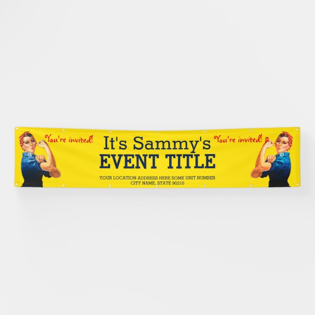 It's Your Personalised Rosie Party Advertising Banner (Horizontal)