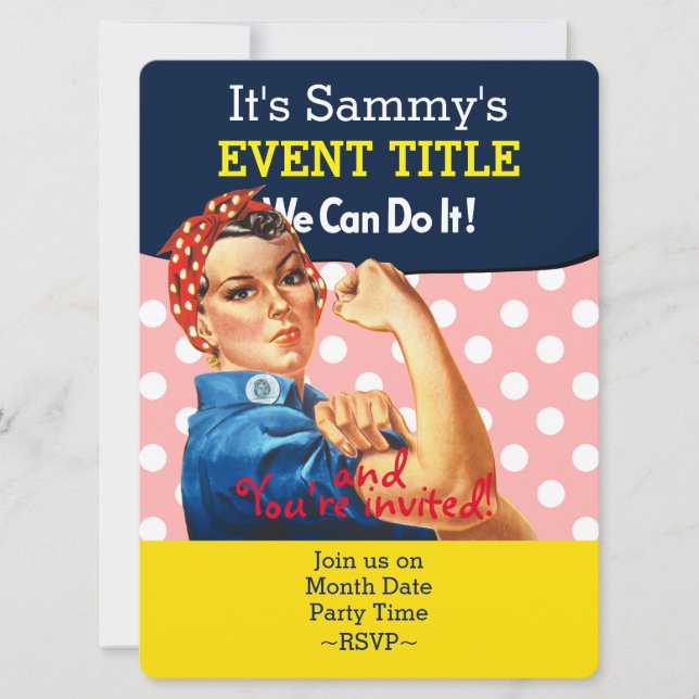 It's Your Personalised Rosie Party Supply Invitation (Front)