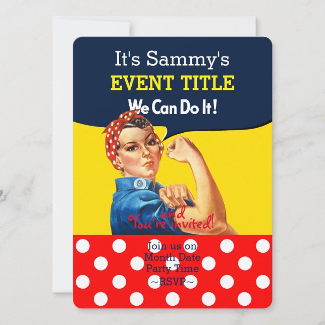 It's Your Personalised Rosie Party Supply Invitation (Front)