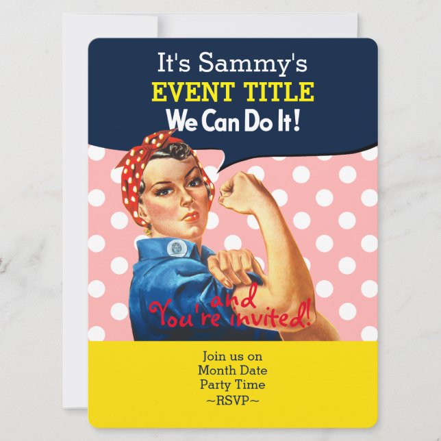 It's Your Personalised Rosie Party Supply Invitation (Front)