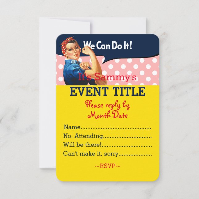 It's Your Personalised Rosie Party Supply Invitation (Front)