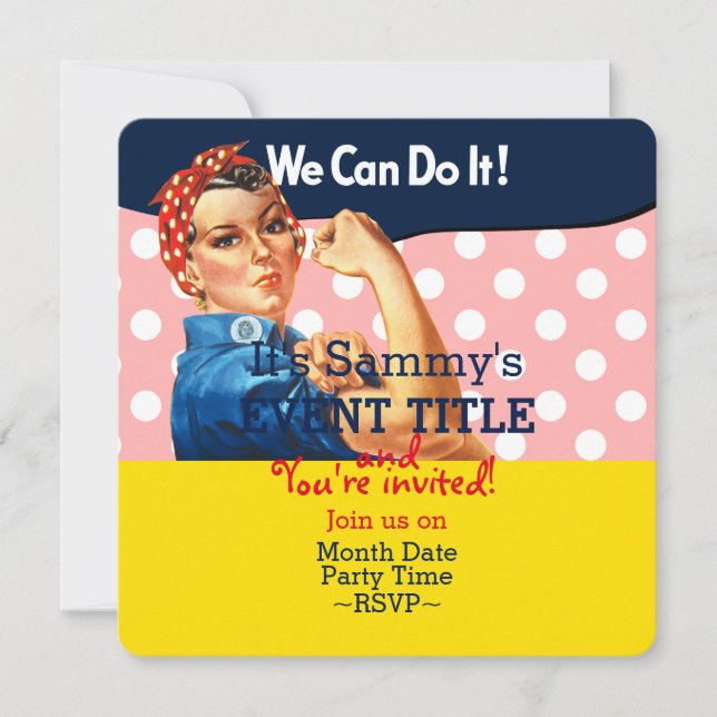 It's Your Personalised Rosie Party Supply Invitation (Front)